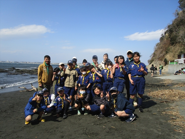 20024年3月17日　カブ隊の江の島が見えてきた